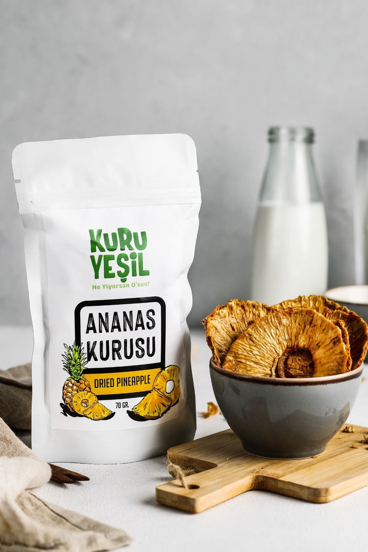 Kuru Yeşil Dried Green Pineapple 70 g No Sugar Added