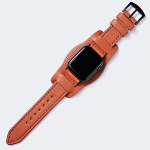 Cognac Custom Made Apple Watch Bund Strap 