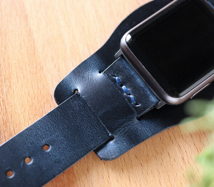 Indigo Blue Apple Watch Minimal Bund Strap 