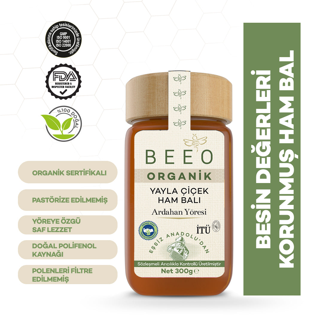 Beeo Organic Raw Honey Package