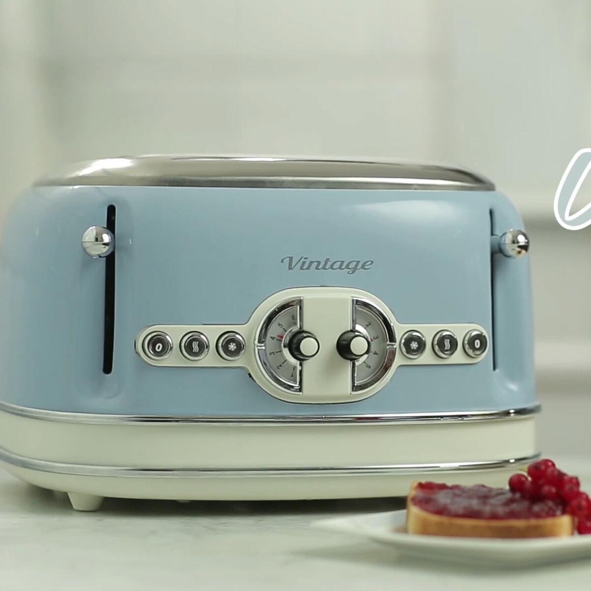ARIETE Vintage İki Odalı Ekmek Kızartma Makinesi Mavi