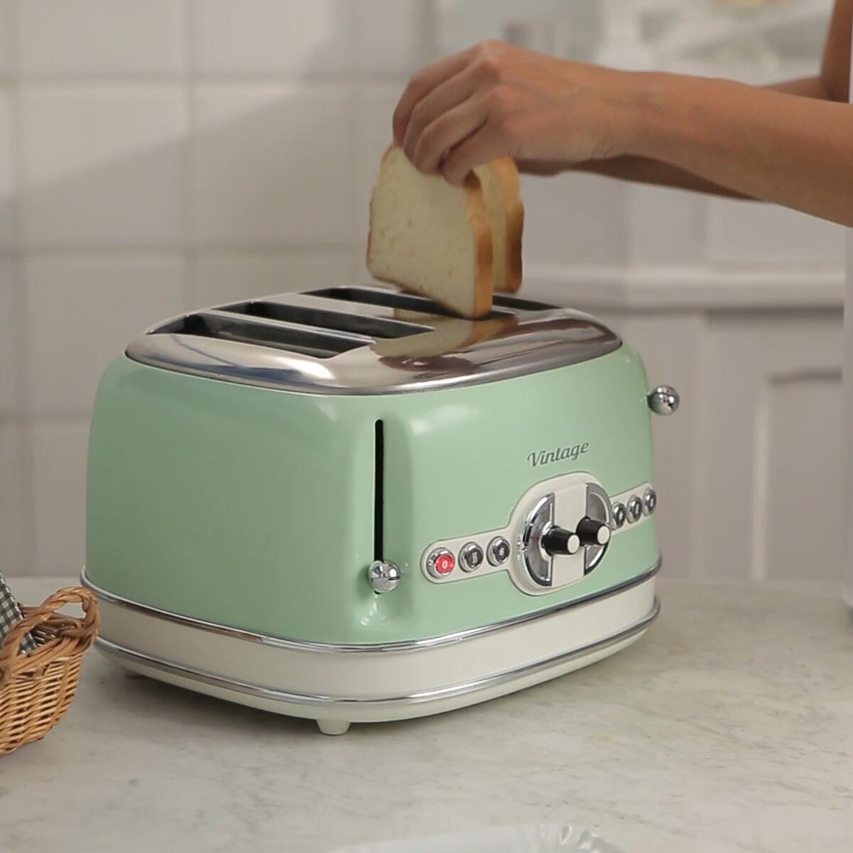 Ariete Vintage Two Chamber Toaster green