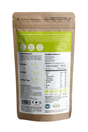 Dry Green Organic Wheat Grass Powder 100 GR