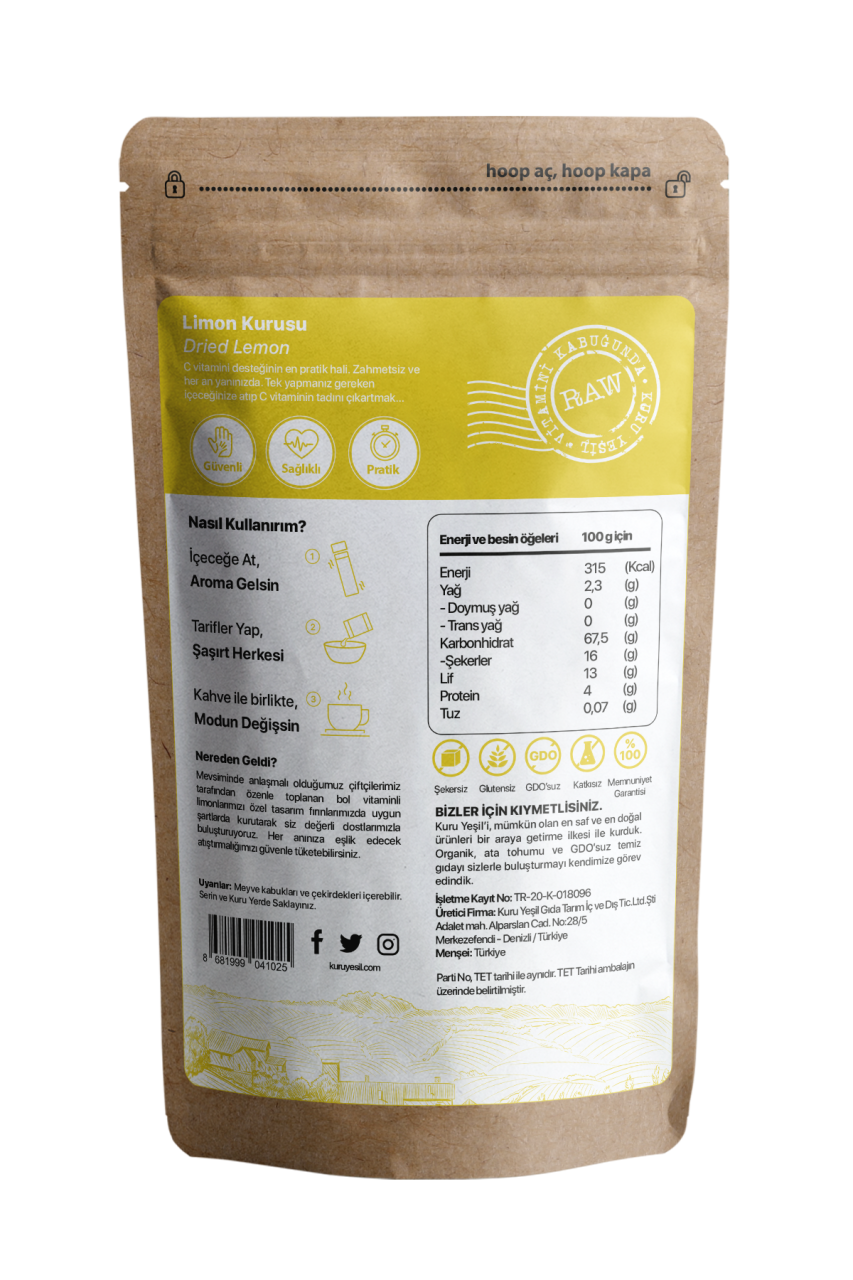 Kuru Yeşil Dried Lemon 50 g