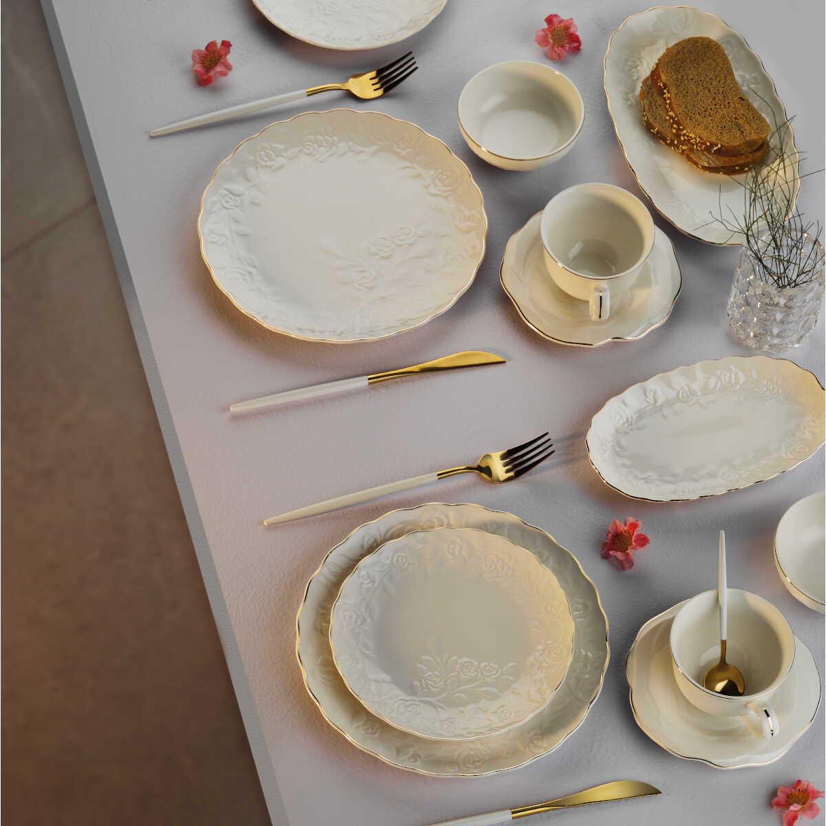 Aryıldız Bella 32 Piece Breakfast Set for 6 People - EFENDINA PAZAR - ARYILDIZ - 8690664249000