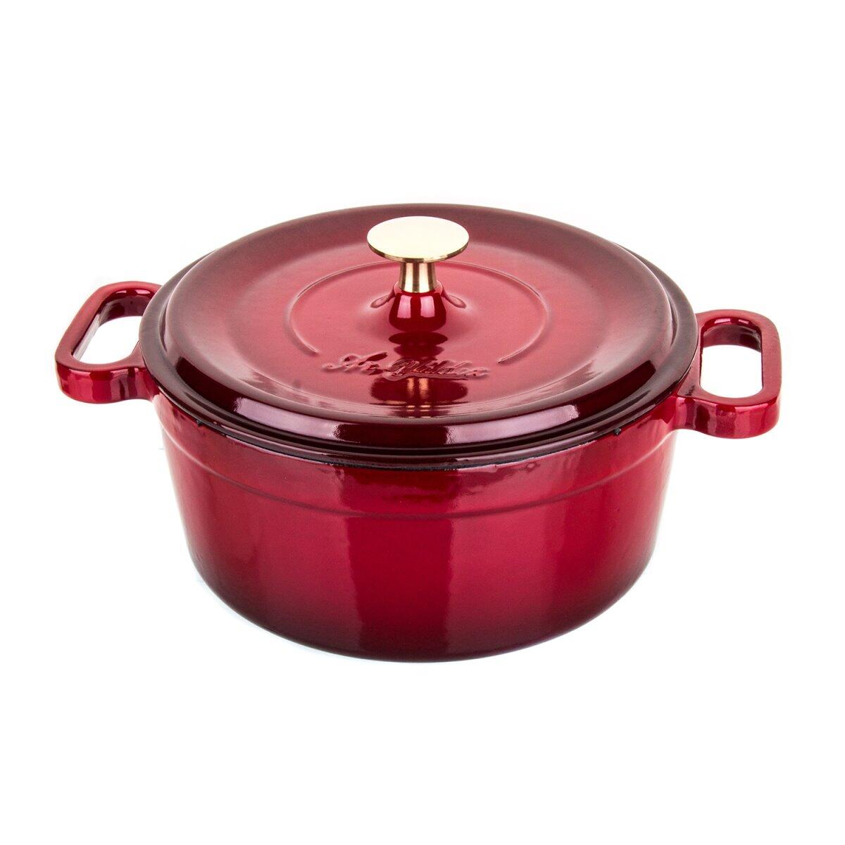 Aryıldız Cast Iron Pot 20 Cm Red
