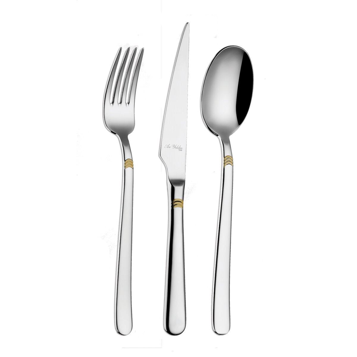 Aryıldız Fiore S Gold Pvd 24 Piece Dinner Set - EFENDINA PAZAR - ARYILDIZ - 8690664212134