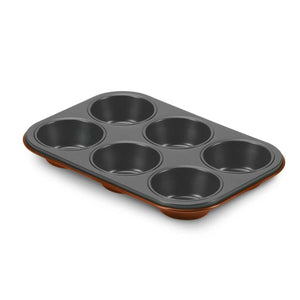 Aryıldız Granite 6 - Piece Muffin Mold Orange - EFENDINA PAZAR - ARYILDIZ - 8006043014433
