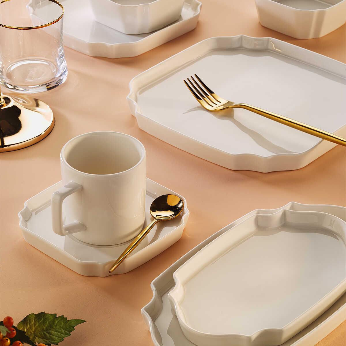 Aryıldız Katy White 32 Piece Breakfast Set for 6 People - EFENDINA PAZAR - ARYILDIZ - 8690664249031