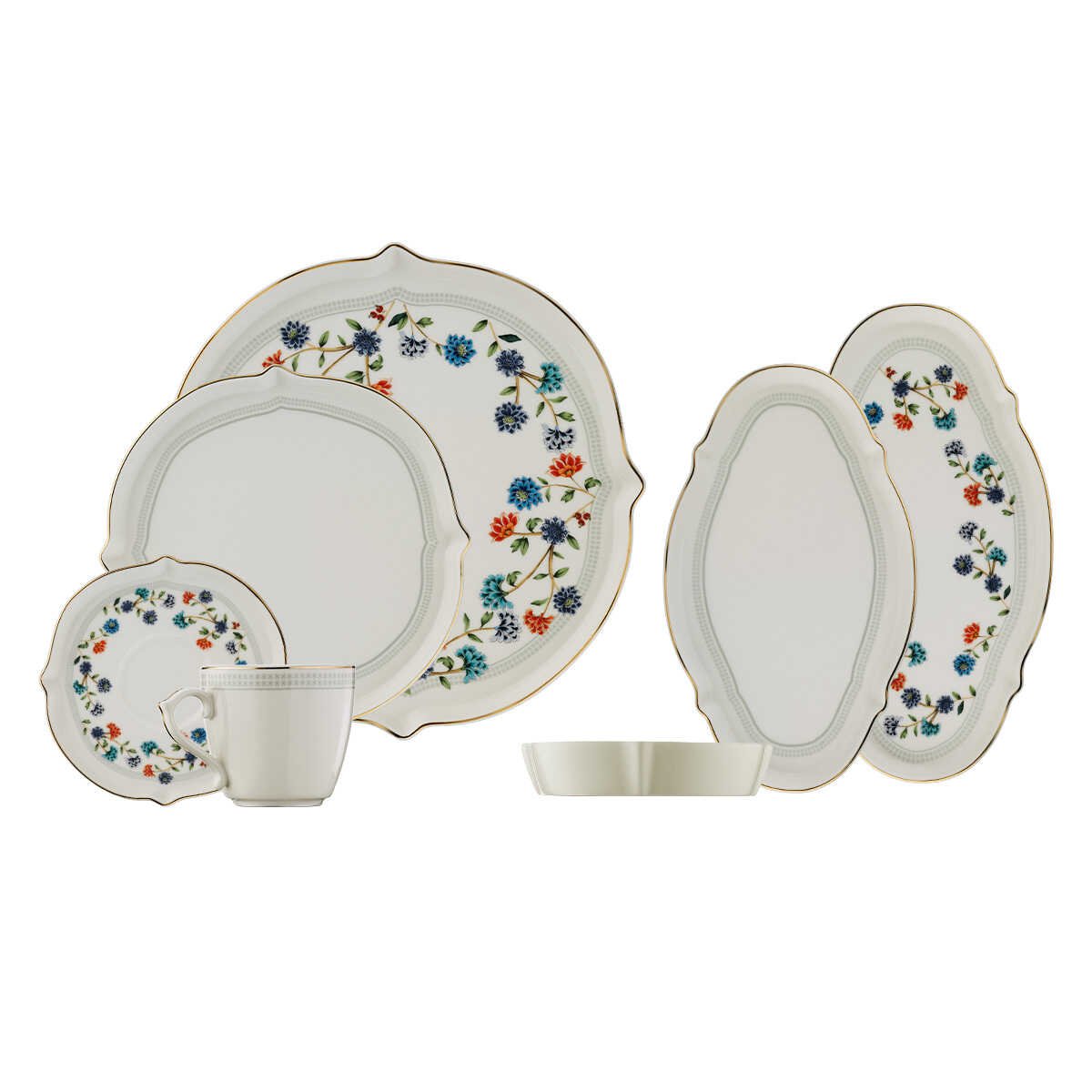 Aryıldız Lavinia 32 Piece Breakfast Set for 6 People - EFENDINA PAZAR - ARYILDIZ - 8690664249048