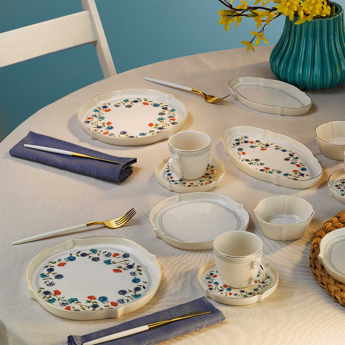 Aryıldız Lavinia 32 Piece Breakfast Set for 6 People - EFENDINA PAZAR - ARYILDIZ - 8690664249048