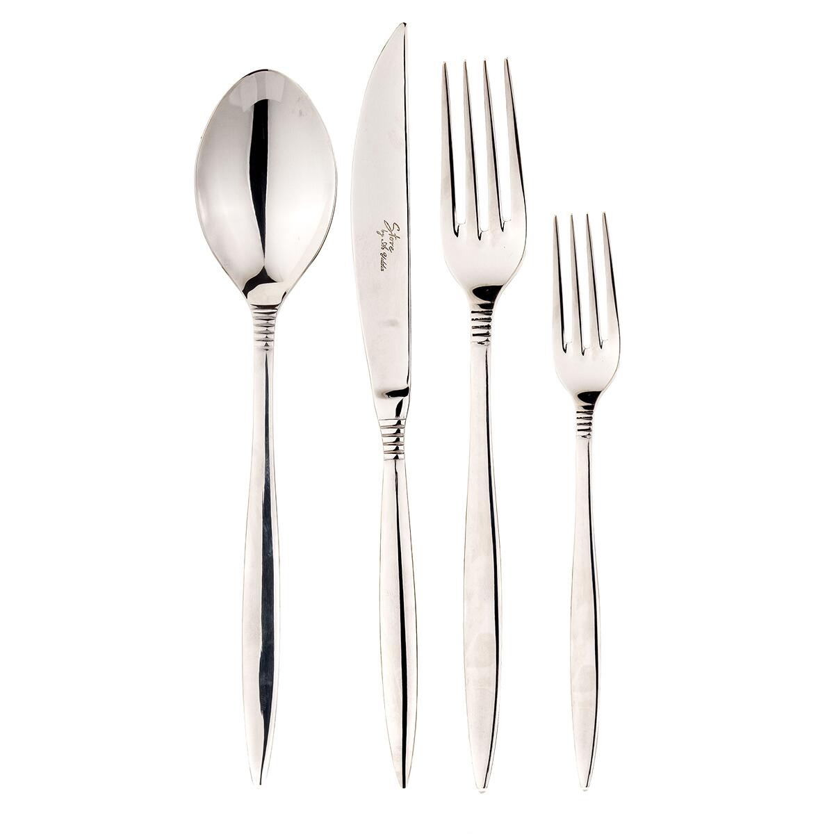 Aryıldız Linea 24 Piece Fork Spoon Knife Set Plain