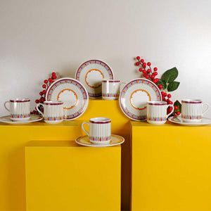 Aryıldız Mrs Chance Set of 6 Turkish Coffee Cups - EFENDINA PAZAR - ARYILDIZ - 8690664248645