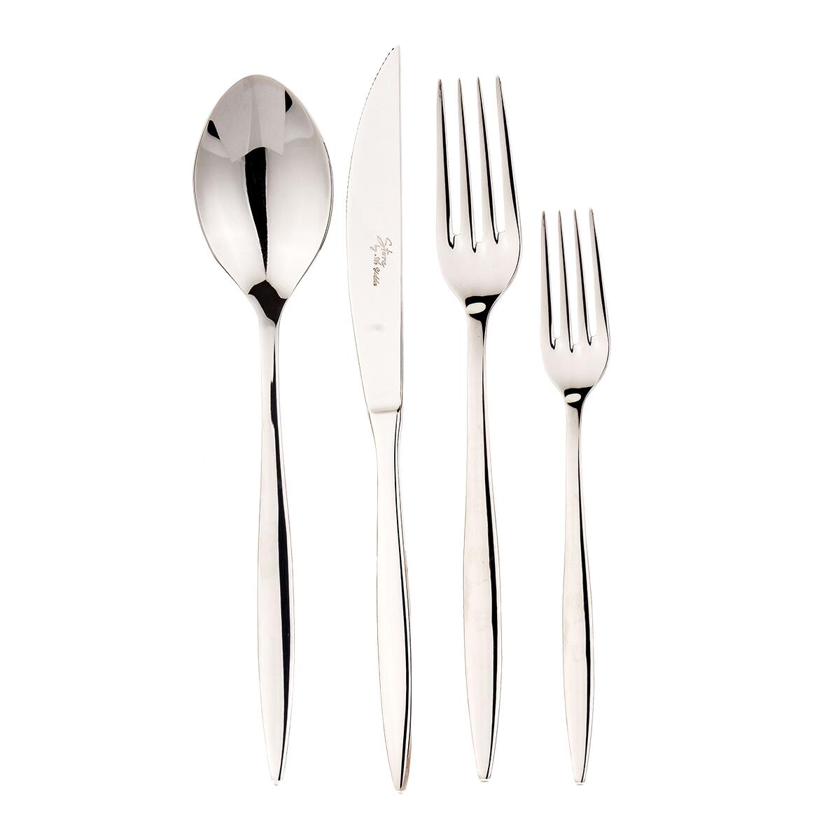 Aryıldız Noble 24 Piece Fork Spoon Knife Set Plain