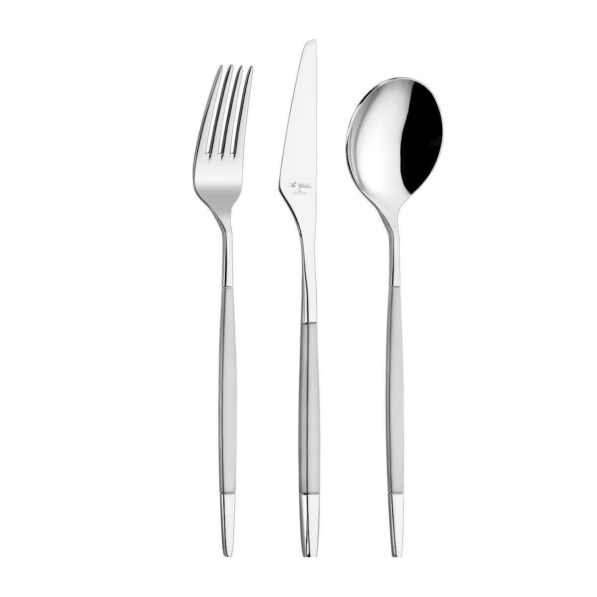 Aryıldız Qubra Prestige Matte 89 Piece Cutlery Set for 12 Persons with Storage - EFENDINA PAZAR - ARYILDIZ - 8690664224700