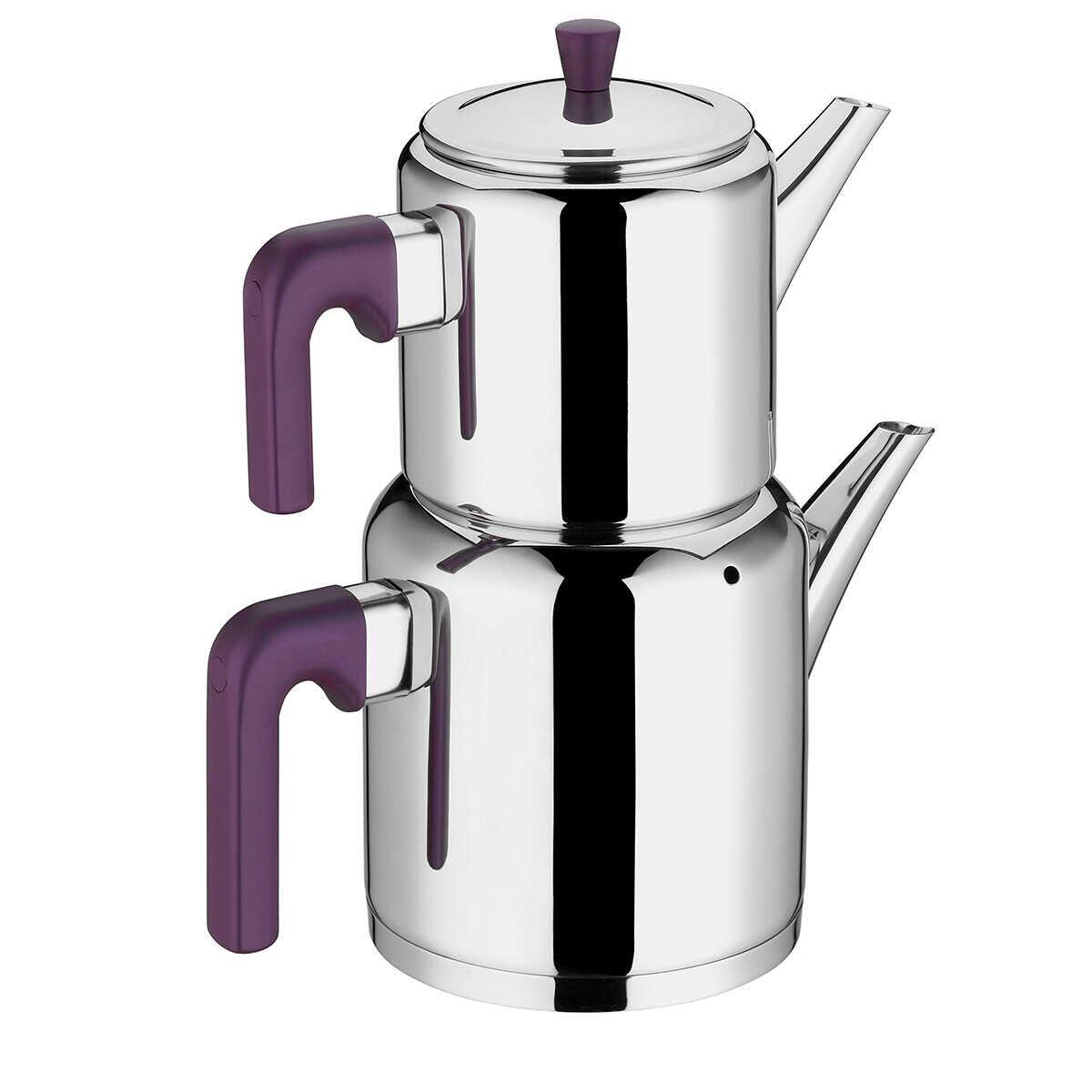 Aryıldız Roma Purple Large Teapot Set