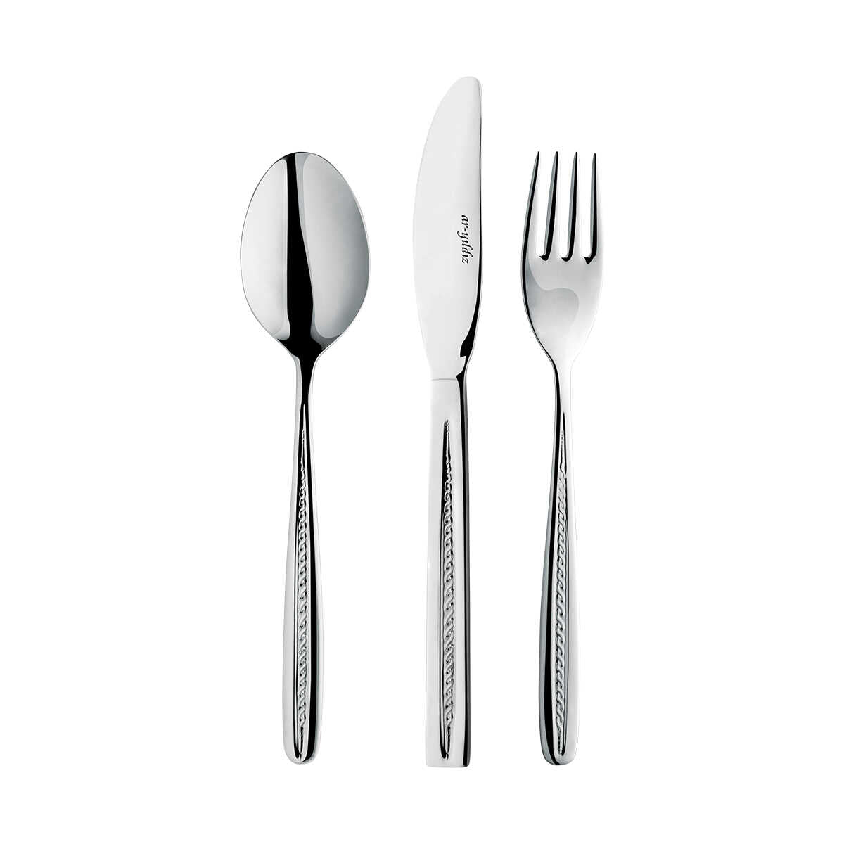 Aryıldız Sarmaşık 18 Piece Cutlery Set - EFENDINA PAZAR - ARYILDIZ - 8690664115114