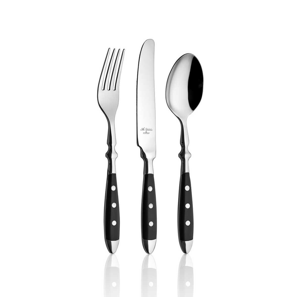 Aryıldız Scarlett Fork Spoon Knife Gold 24 Pieces