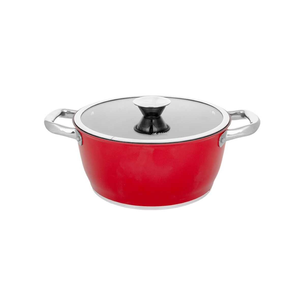 Aryıldız Trendy Induction Prestige 20 cm Saucepan Red - EFENDINA PAZAR - ARYILDIZ - 8690664222485