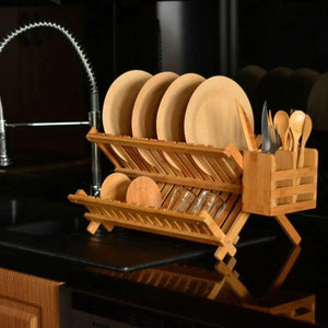 Bambum Enda Dish Basket with Cutlery - EFENDINA PAZAR - BAMBUM - 8681734402739