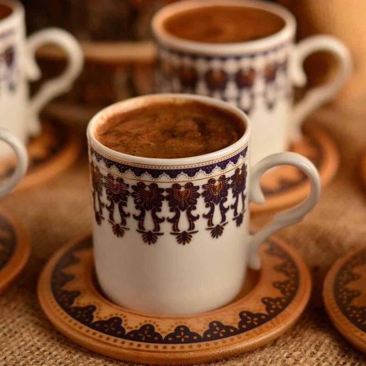 Bambum Menengiç Turkish Coffee Cup Set for 6 People