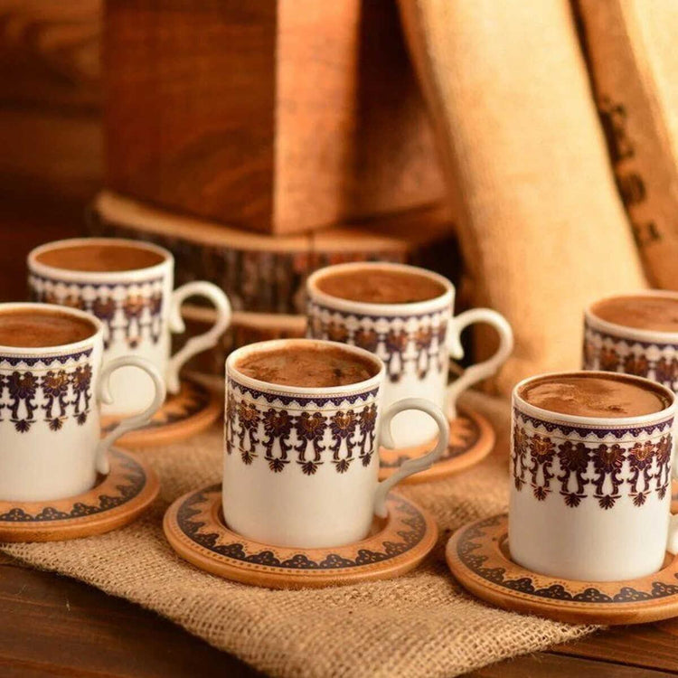 Bambum Menengiç Turkish Coffee Cup Set for 6 People - EFENDINA PAZAR - BAMBUM - 8681734414367