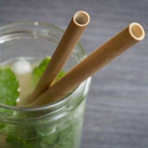 Kuru Yeşil Bamboo Straws Set of 2 Natural and Sustainable