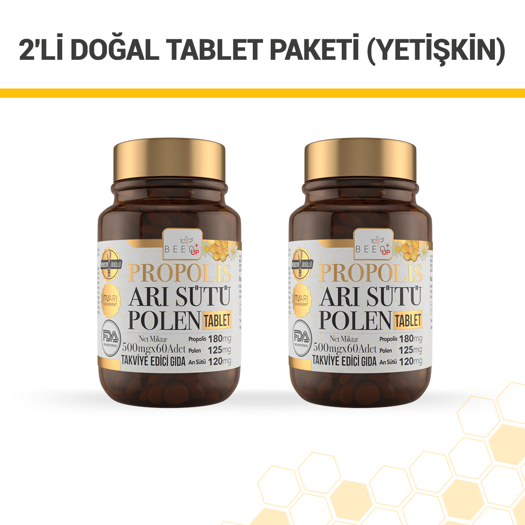 Beeo 2 Pack Natural Tablets Adult - EFENDINA PAZAR - beeo - 