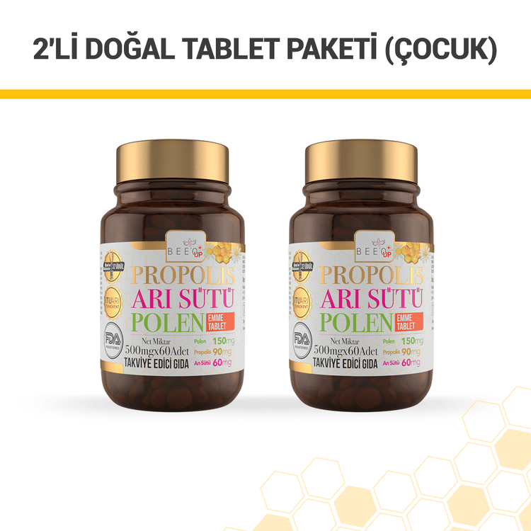 Beeo 2 Pack Natural Tablets Child - EFENDINA PAZAR - beeo - 