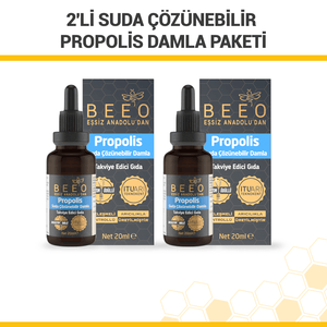 Beeo 2 Pack Water Soluble Propolis Drops - EFENDINA PAZAR - beeo - 8681644701984