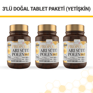 Beeo 3 Pack Natural Tablets Adult - EFENDINA PAZAR - beeo - 