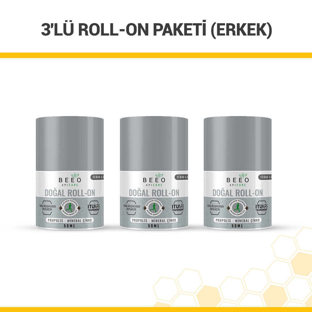 Beeo 3 Pack Roll On Men - EFENDINA PAZAR - beeo - 