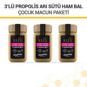 Beeo 3 Propolis Royal Jelly Raw Honey Child Paste Package - EFENDINA PAZAR - beeo - 