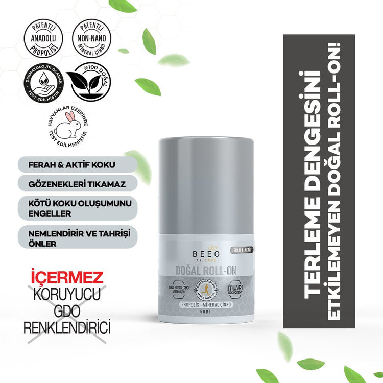 Beeo ApiCare Anatolian Propolis Roll on Deo for Men - EFENDINA PAZAR - beeo - 8681644701533