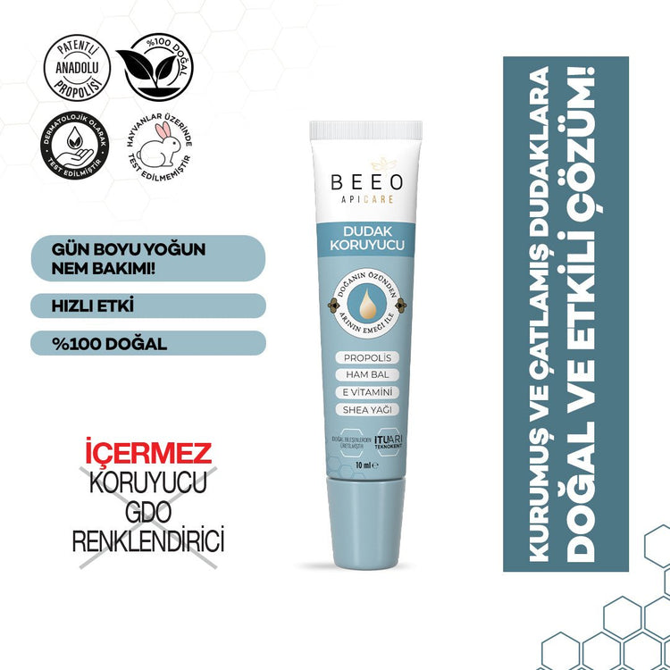 Beeo Apicare Propolis Raw Honey Lip Balm - EFENDINA PAZAR - beeo - 