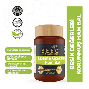 Beeo Chestnut Flower Honey Raw Honey 500 g - EFENDINA PAZAR - beeo - 