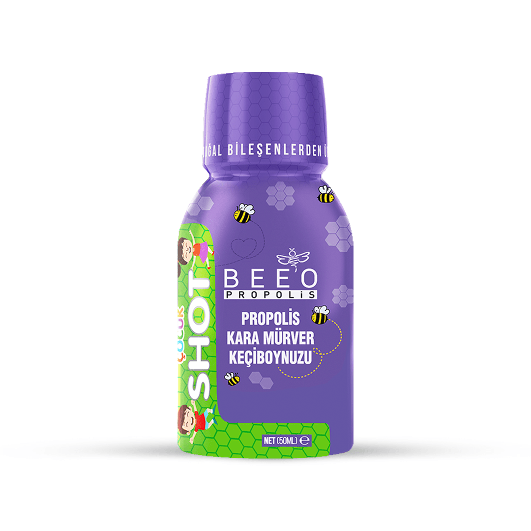 Beeo Propolis Black Elderberry Kids Shot 50 ml - EFENDINA PAZAR - beeo - 
