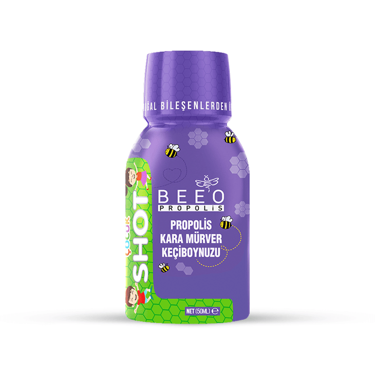 Beeo Propolis Black Elderberry Kids Shot 50 ml - EFENDINA PAZAR - beeo - 