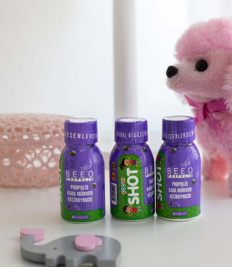 Beeo Propolis Black Elderberry Kids Shot Pack of 3 - EFENDINA PAZAR - beeo - 