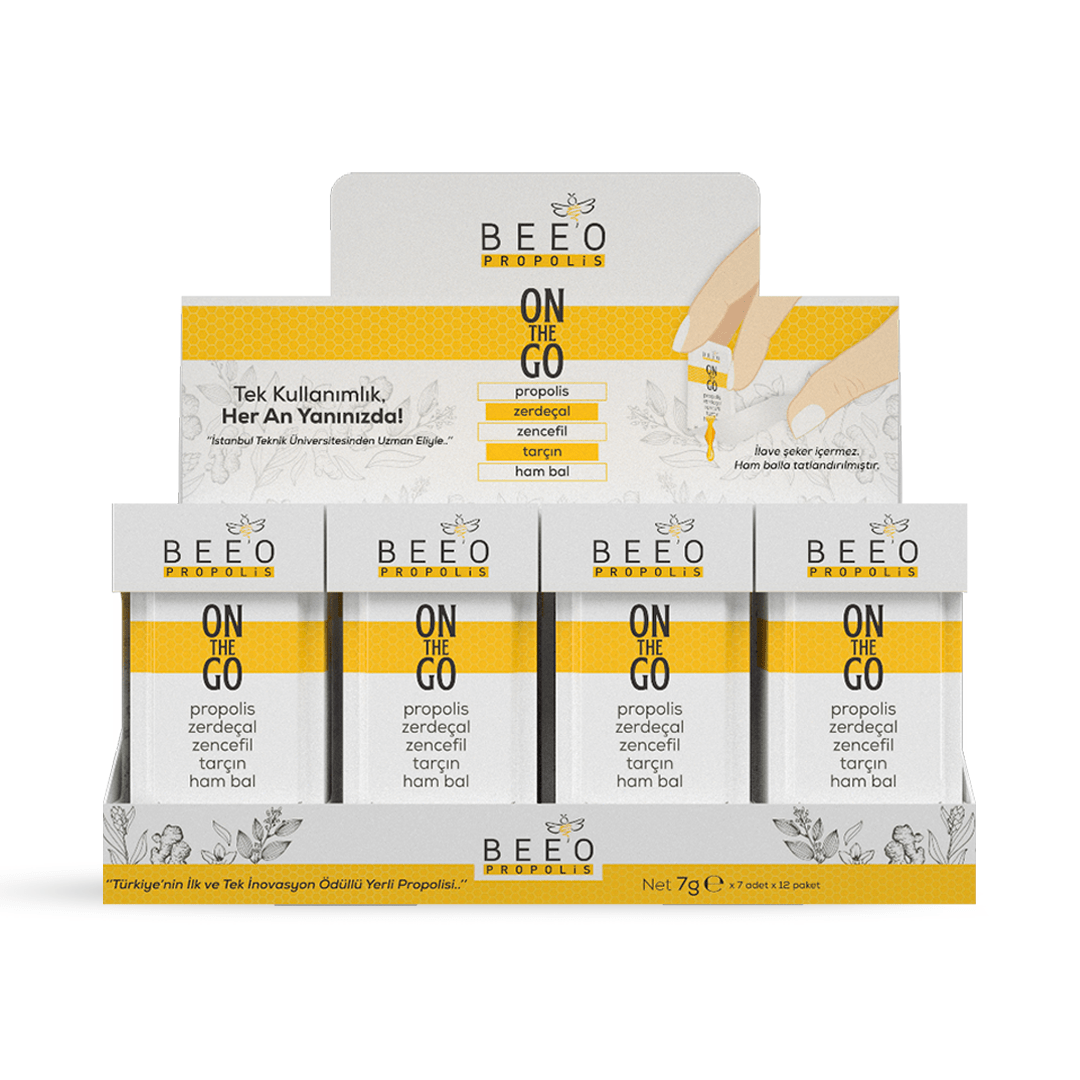 Beeo Propolis On the Go Box of 12 - EFENDINA PAZAR - beeo - 8681644701380