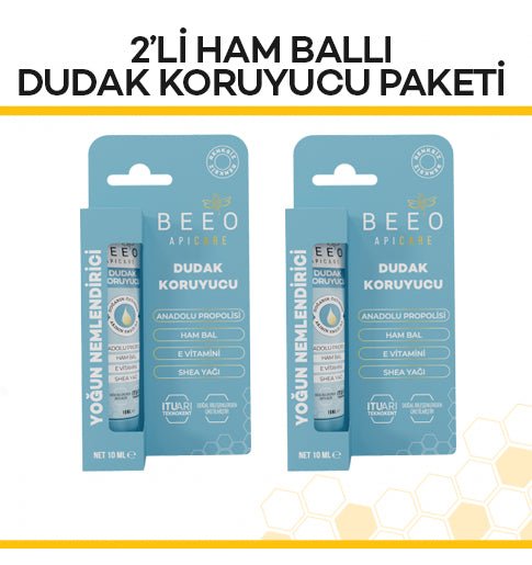 Beeo Raw Honey Lip Balm Pack of 2 - EFENDINA PAZAR - beeo - 