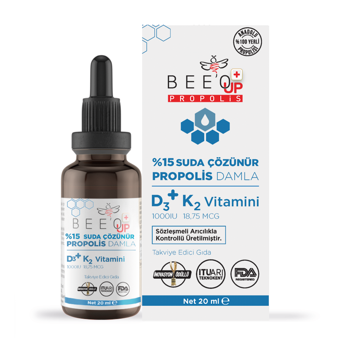 Beeo Propolis D3 and K2 Water Soluble Drops