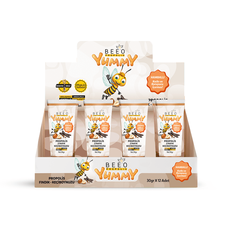 Beeo Yummy Propolis Hazelnut Carob 12 Pack - EFENDINA PAZAR - beeo - 