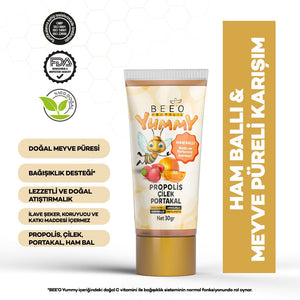 Beeo Yummy Propolis Orange Strawberry 12 Pack - EFENDINA PAZAR - beeo - 8681644701489