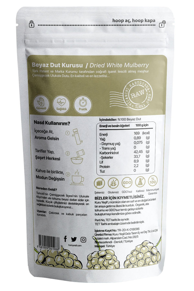 Yeşil Dried White Mulberry 150 g