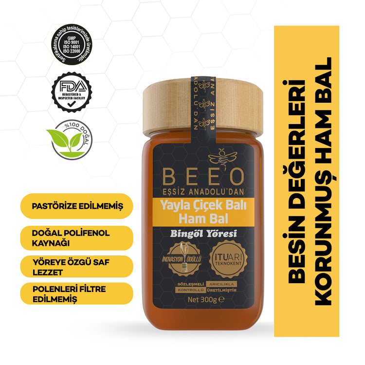 Beeo Bingöl Region Raw Honey 300 g