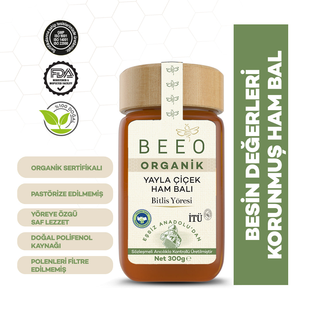 Beeo Bitlis Organic Raw Honey 300 g