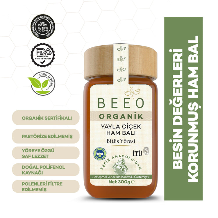 Beeo Organic Raw Honey Package