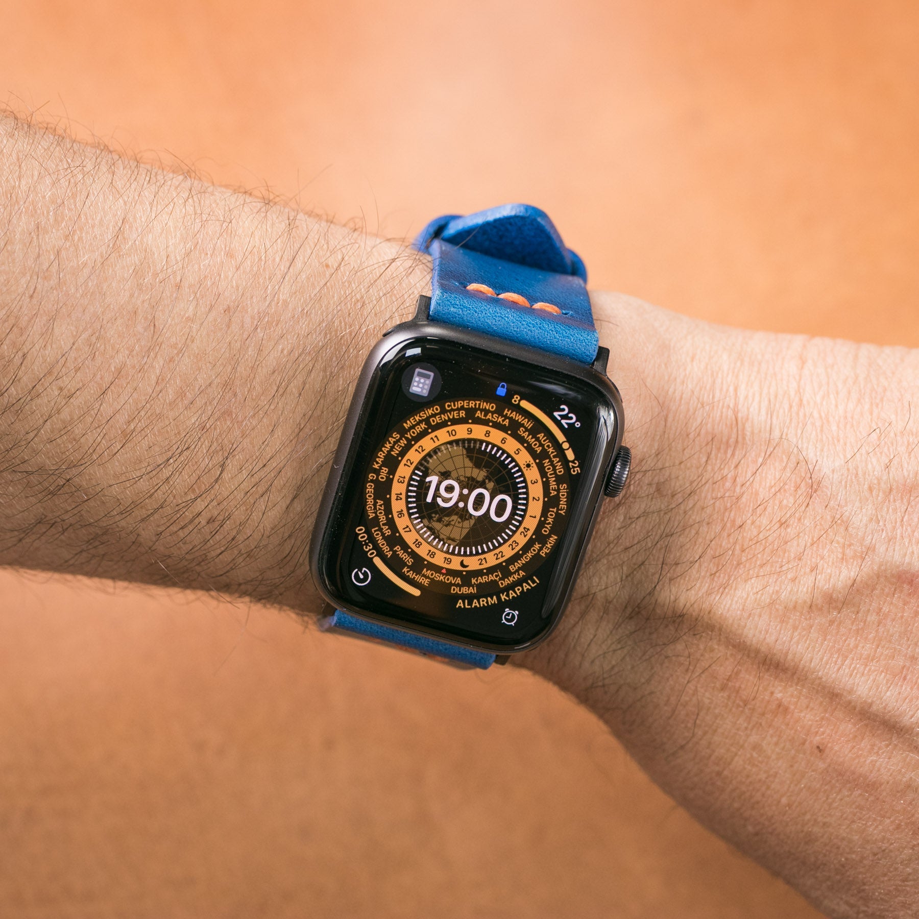 Apple Watch Deri Kordon - Kobalt Mavisi