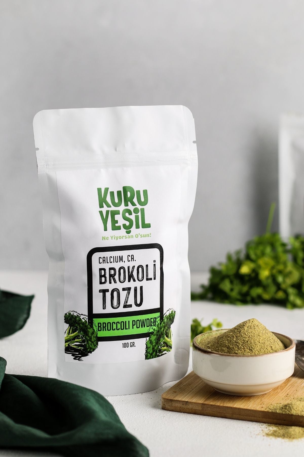 Kuru Yeşil Local Broccoli Powder 100 g 3 Pack